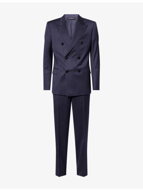 Double-Breasted Tapered-Leg Wool Suit