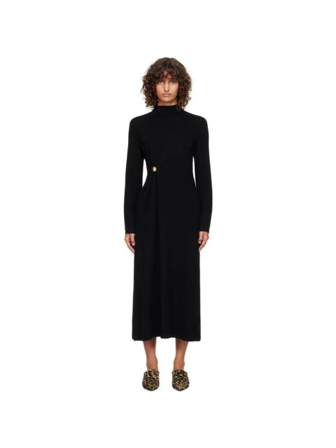 Black Lucero Long Metal Ornament Maxi Dress