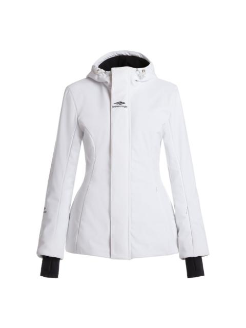 Hourglass Nylon Ski Jacket white