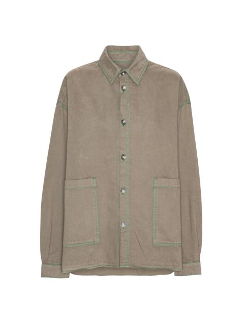 BIG DENIM SHIRT - WALNUT