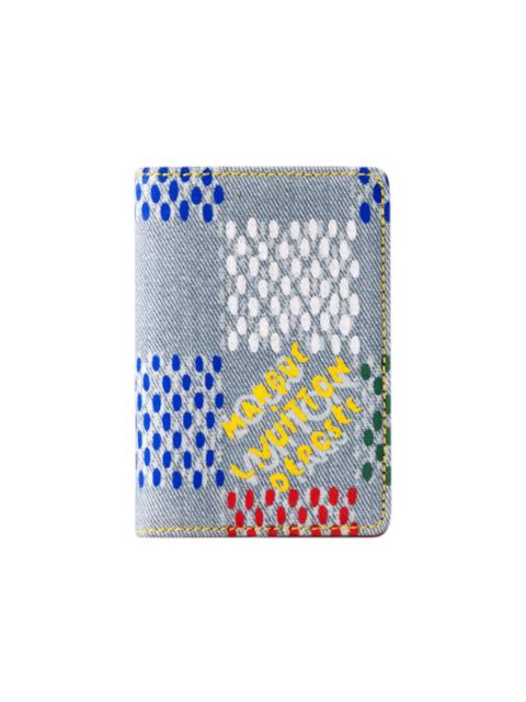 Louis Vuitton Pocket Organizer LV Vers Damier Denim Multicolor