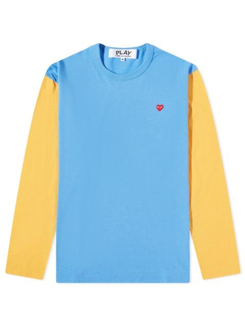 Comme des Garcons Play Long Sleeve Small Red Heart Bi-Colour