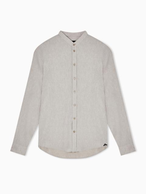 TEXTURED LINEN BLEND SHIRT