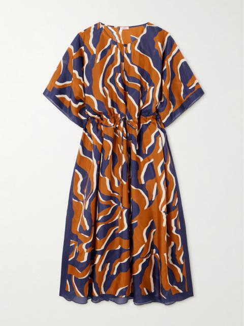 Continent Archipel Printed Silk-chiffon Kaftan