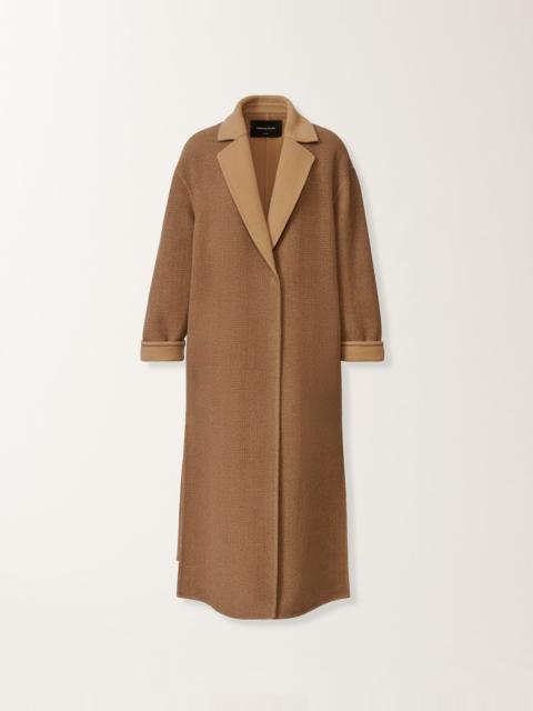 Coat in soft double chevron