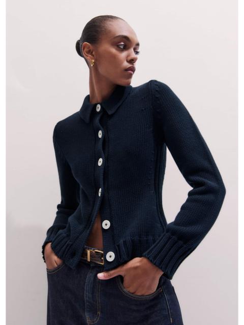 Slim Collared Cardigan