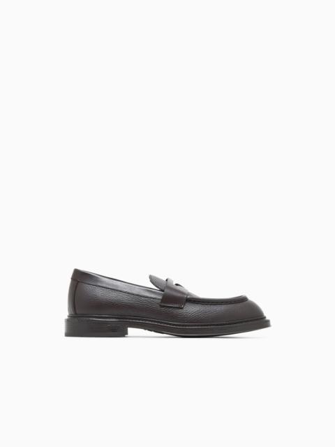 PEBBLED LEATHER LOAFERS