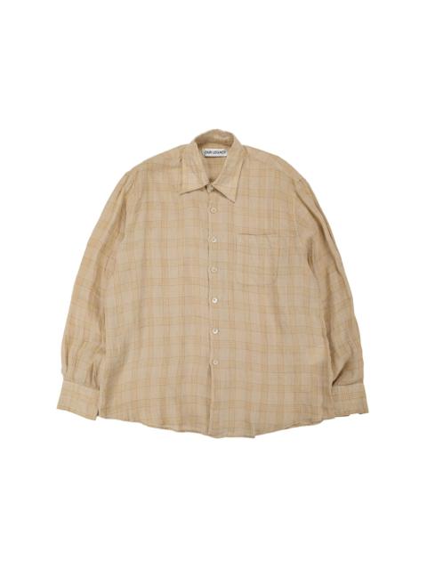 Above Shirt Vacay Check Gauze Linen