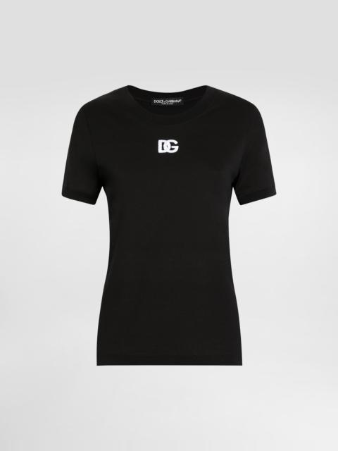 Jersey T-shirt with DG logo embroidery
