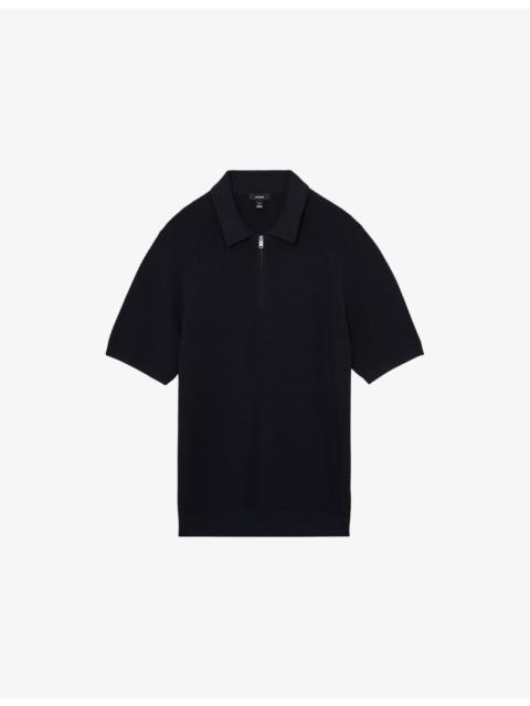 Estate Half-Zip Knitted Polo Top