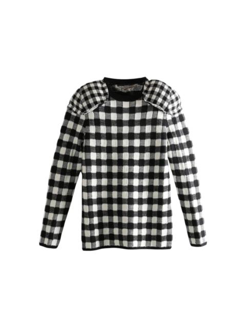 AMIRI Women's Plaid Sweater Black/Off White