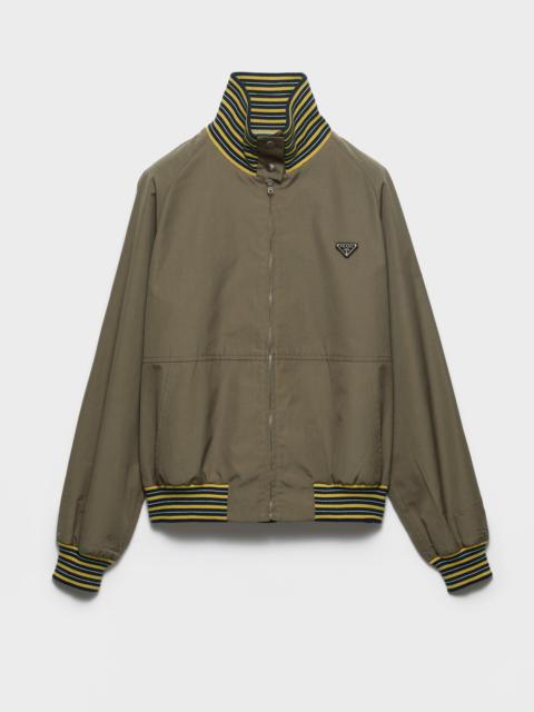 Poplin turtleneck jacket