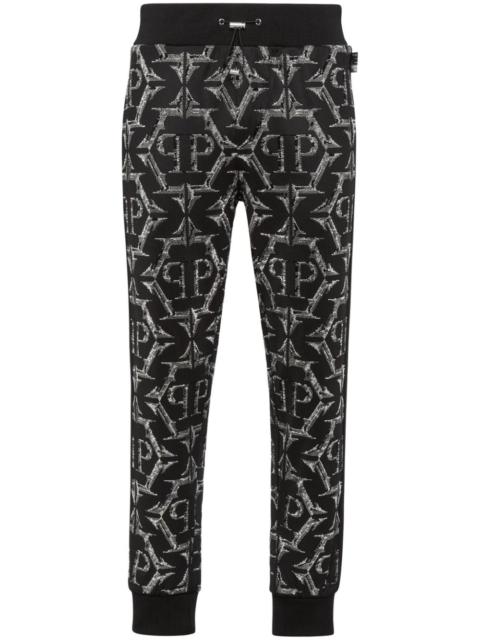logo-print cotton track pants
