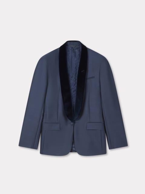 Shawl lapel jacket in virgin wool slik
