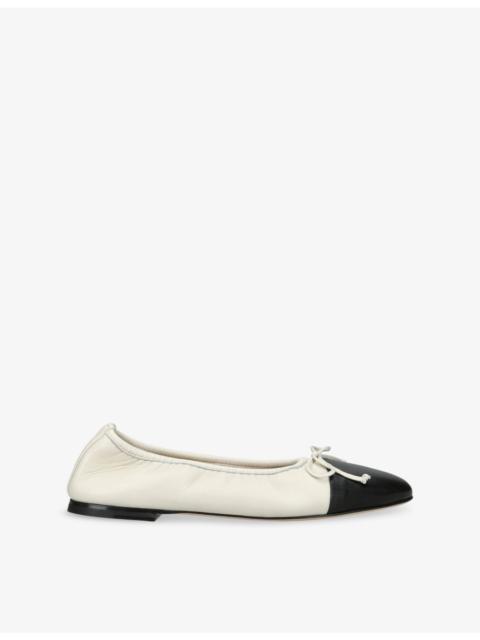 Gala Toe-Cap Leather Ballet Flats