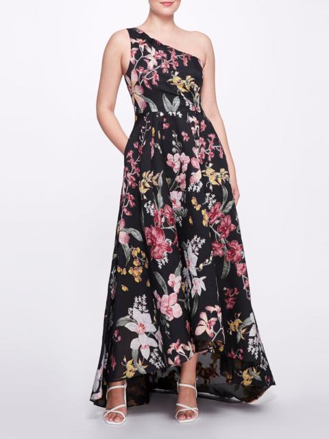 ONE-SHOULDER HI-LO GOWN