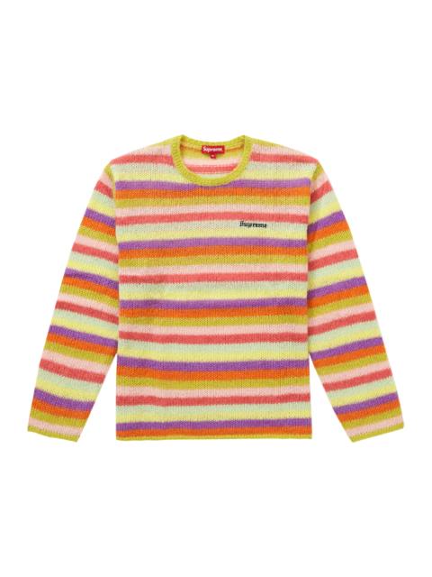 Supreme Stripe Mohair Sweater Acid Green
