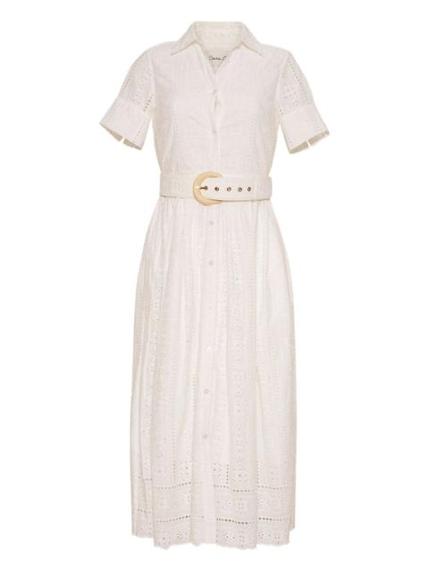 Malena eyelet-embroidered midi dress