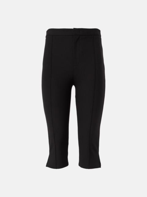 Mid-rise slim capri pants