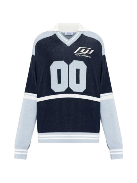 logo-detail V-neck sweater