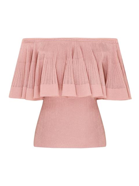 LUNA PLEATED FRILL TOP