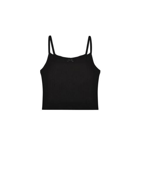 The Picot Tank Black