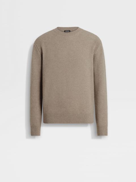 LIGHT TAUPE OASI CASHMERE CREWNECK