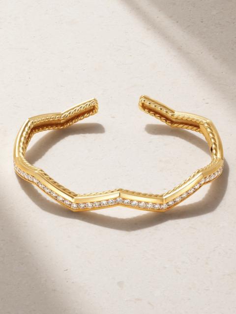 Stax 18-karat Gold Diamond Cuff