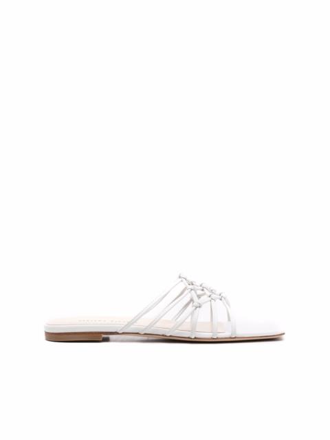 strappy-knot flat sandals