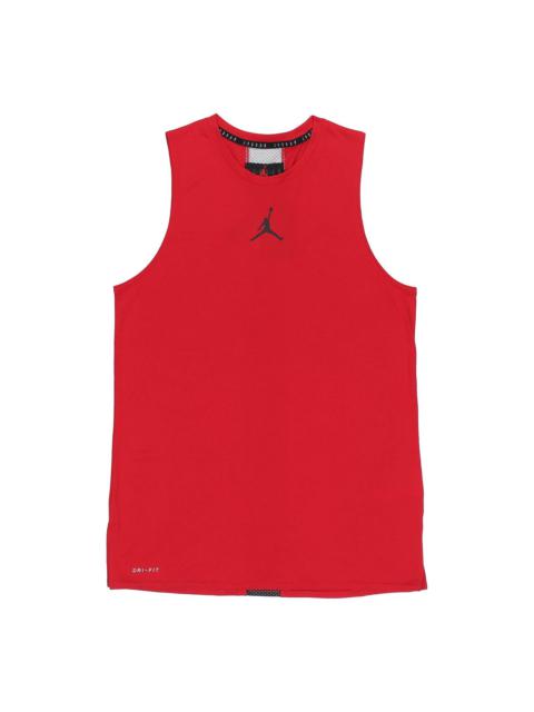 Air Jordan Air Logo Printing Breathable Basketball Vest Red CZ7851-687