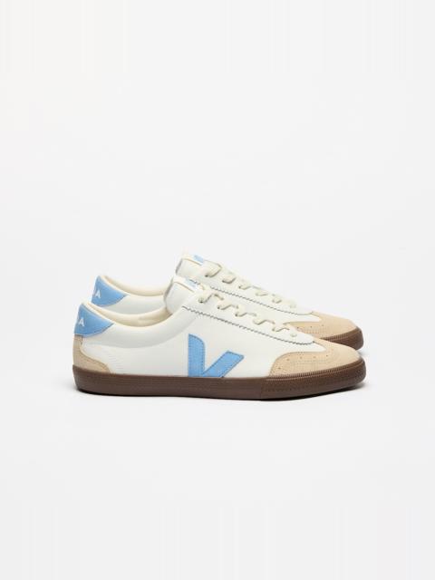VOLLEY LEATHER WHITE AQUA BARK