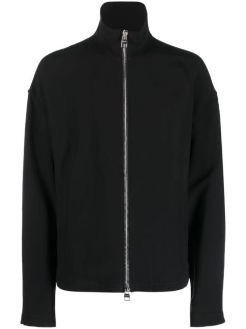 high-neck zipped jacket