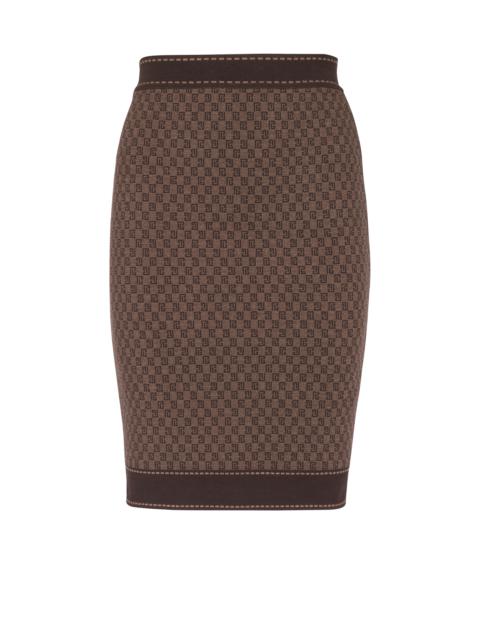 Mini monogram jacquard skirt