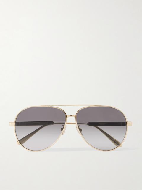 Diorcannage A1u Aviator-style Gold-tone Sunglasses