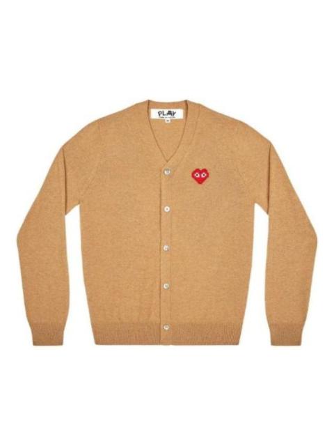 COMME des GARCONS PLAY Cardigan Invader Emblem 'Camel' AZ-N084-051-3