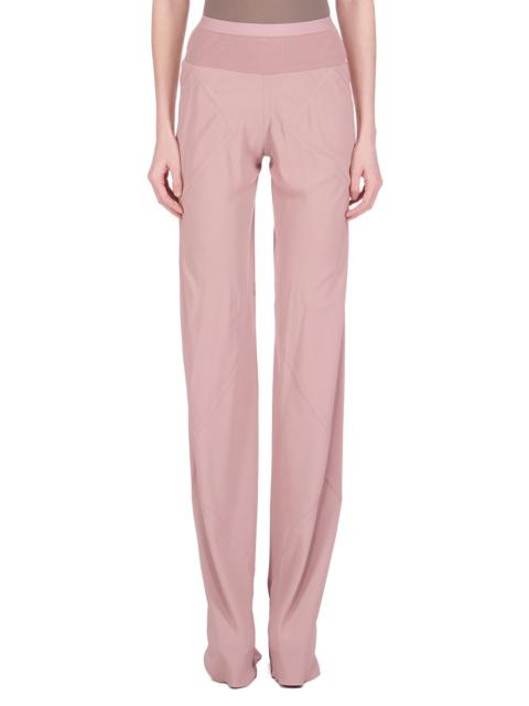 panelled straight-leg trousers