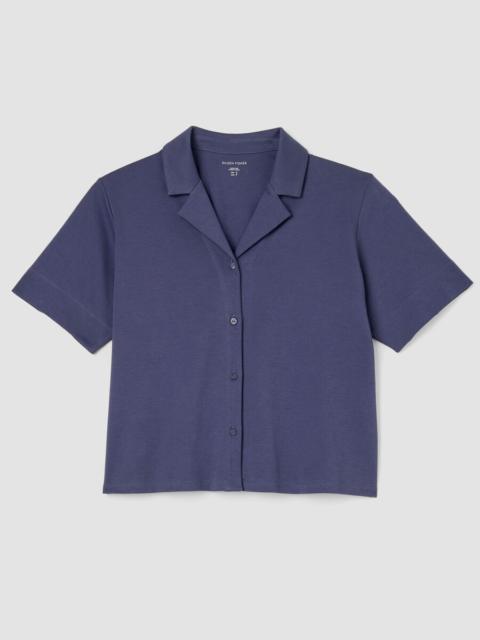 Organic Cotton Interlock Notch Collar Sleep Shirt