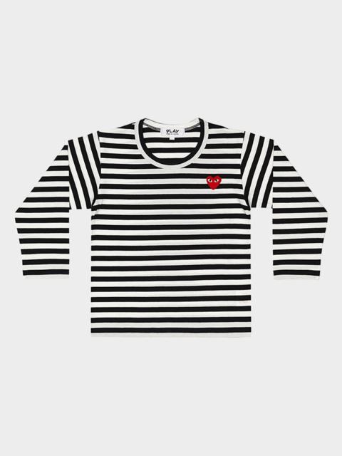Kid's Signature Heart Striped Long-Sleeve T-Shirt