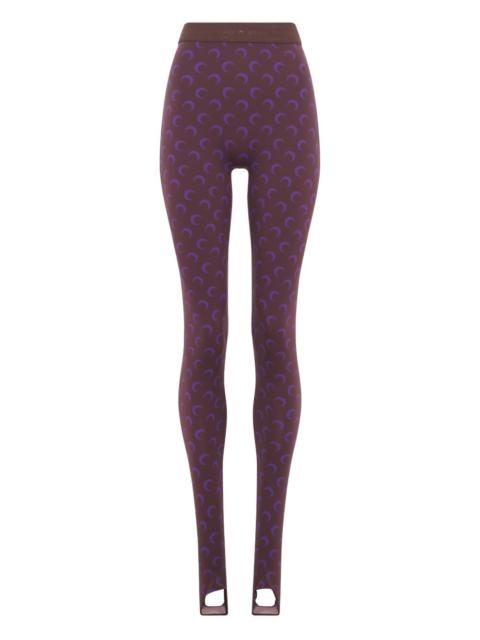 moon-print jersey leggings