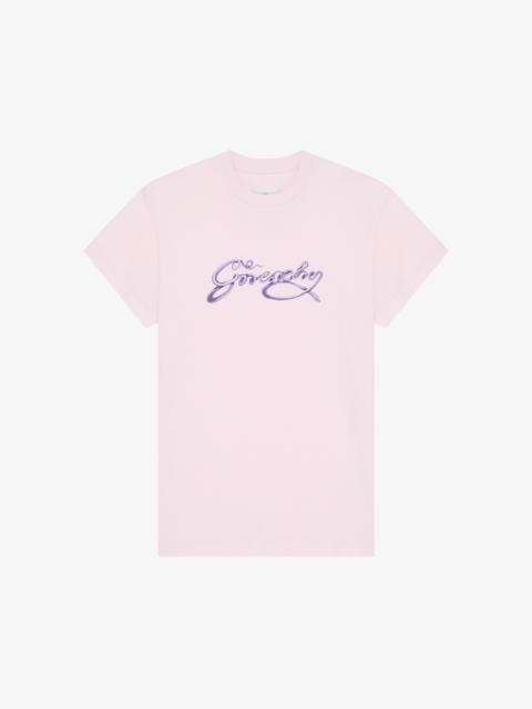 T-SHIRT IN COTTON WITH GIVENCHY SNAKE PRINT