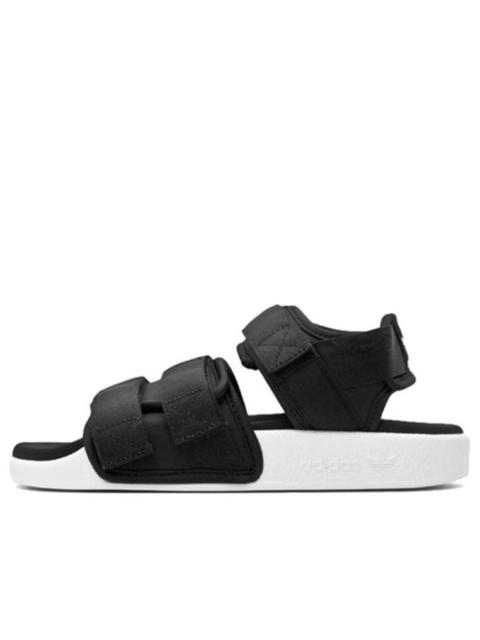 (WMNS) adidas originals originals Adilette SANDAL 2.0 Black White Sandals AC8583