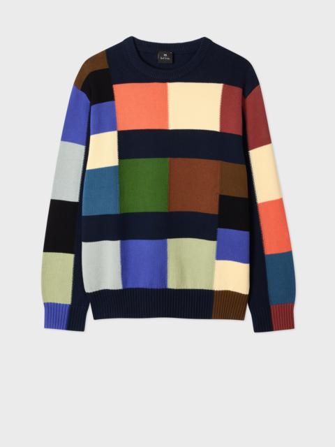 Multicolour Patchwork Cotton Sweater