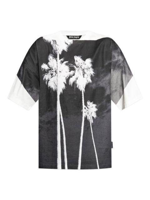 palm-tree print T-shirt