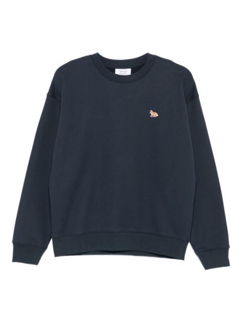 fox-embroidered cotton sweatshirt