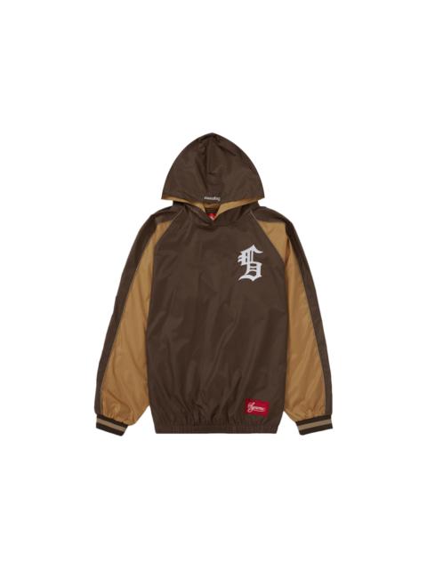Supreme Hooded Warm Up Pullover Brown