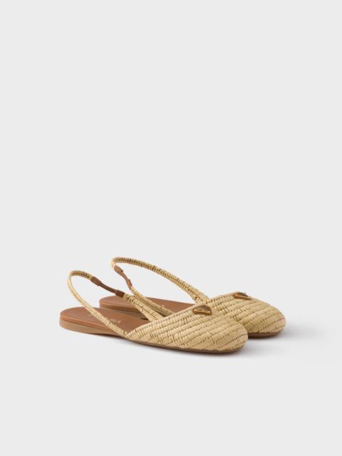 Crochet slingback ballerinas