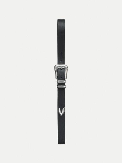 Western Silver Belt Black