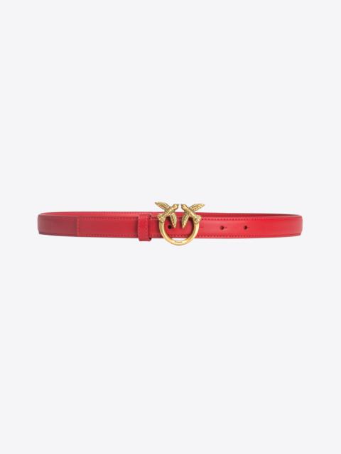 LOVE BIRDS THIN LEATHER BELT 2CM