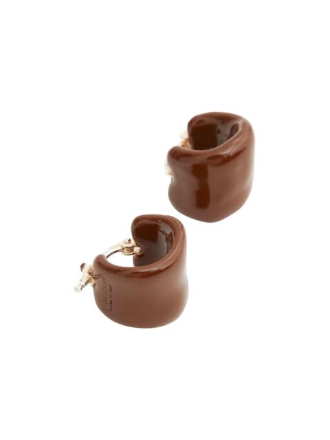 Jil Sander Scented Skin Earrings 3 'Dark Brown'