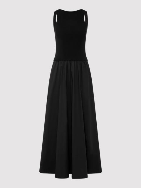 Bateau Cut Out Dress - Black